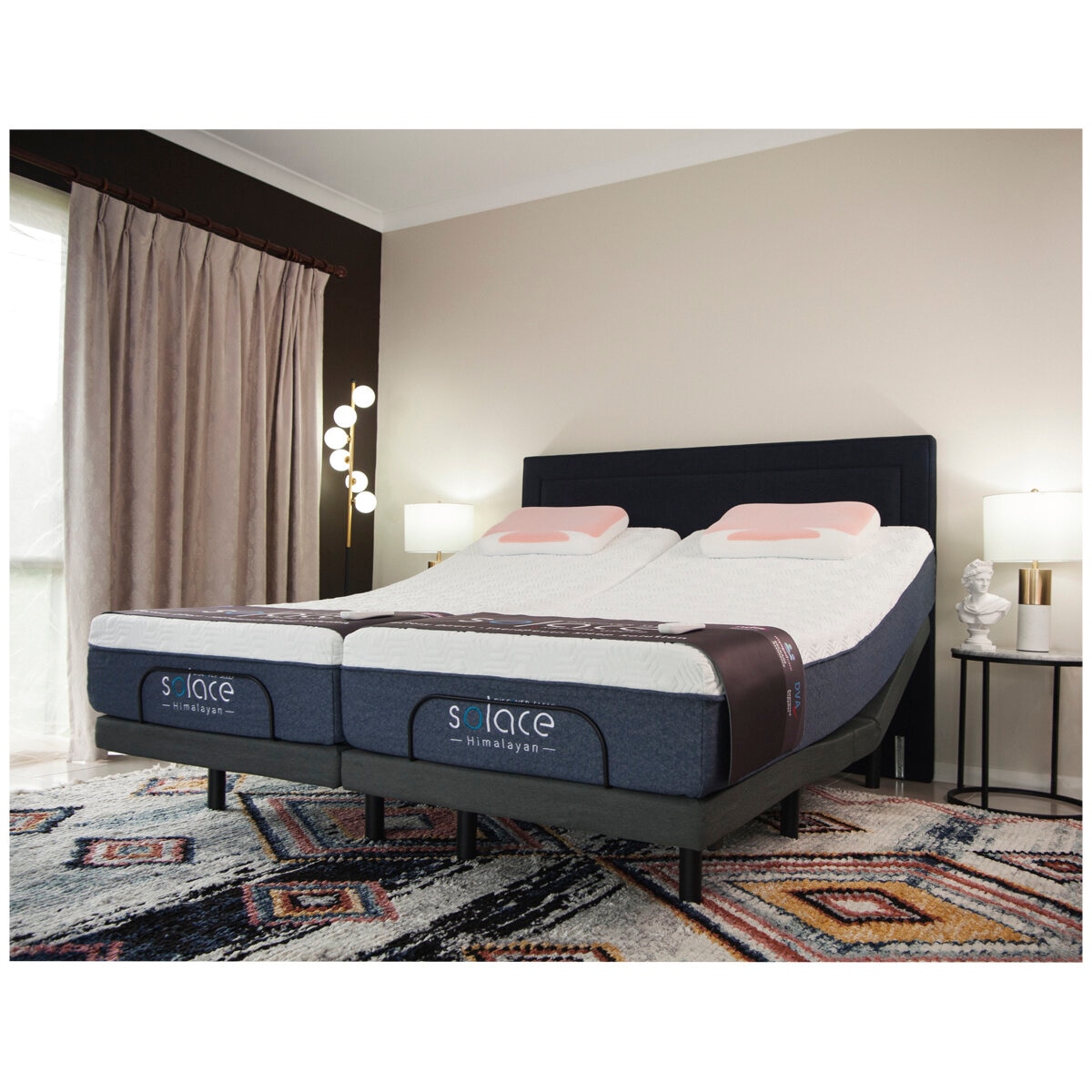 Solace Himalayan Mattress + Better Sleep Adjustable Base Super King Charcoal Grey
