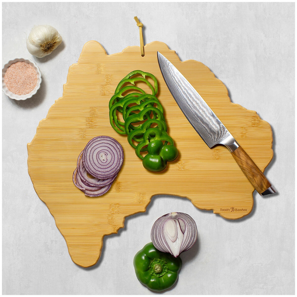 Totally Bamboo Australia Shaped Cutting Board