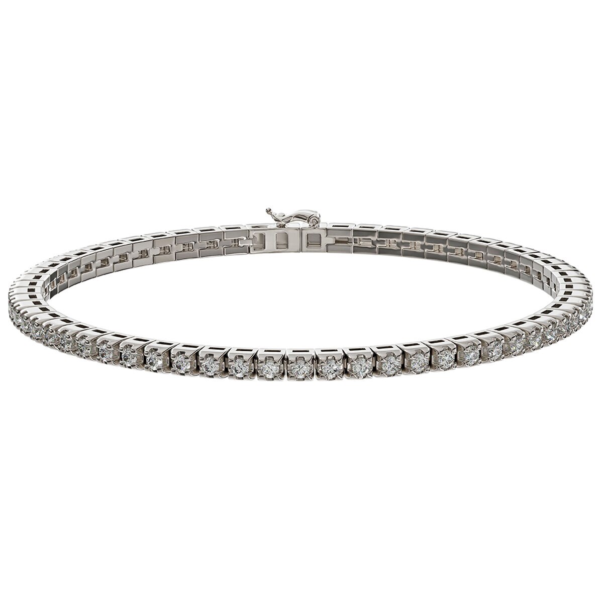 18KT White Gold 1.92ctw Round Brilliant Cut Diamond Bracelet