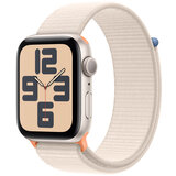 Apple Watch SE GPS 44mm Starlight Aluminium Case with Starlight Sport Loop