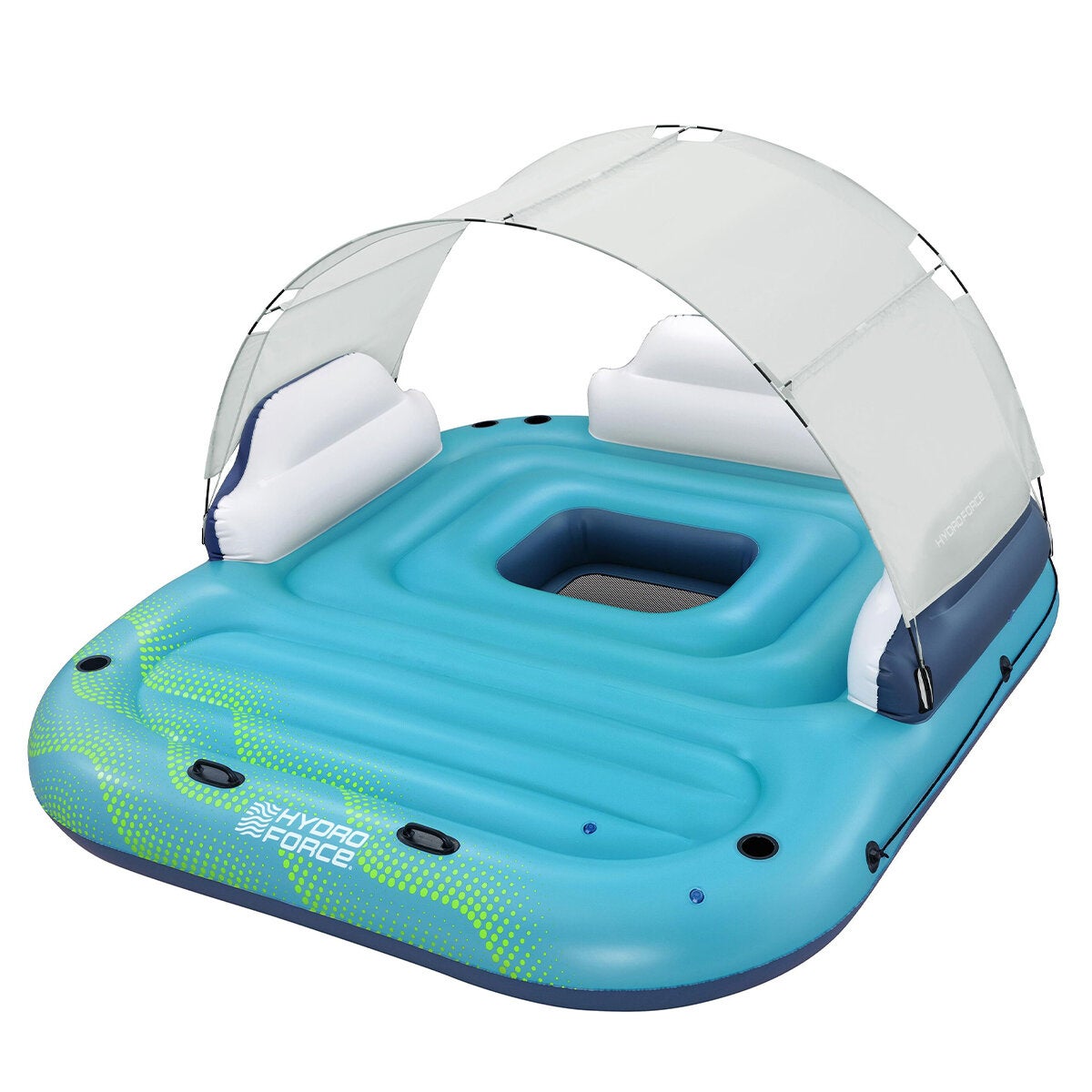 Hydro Force Sunny Lounge 5-Person Inflatable Island with Sunshade 2.8M