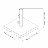 SunVilla Pembrooke 27kg Granite Umbrella Base