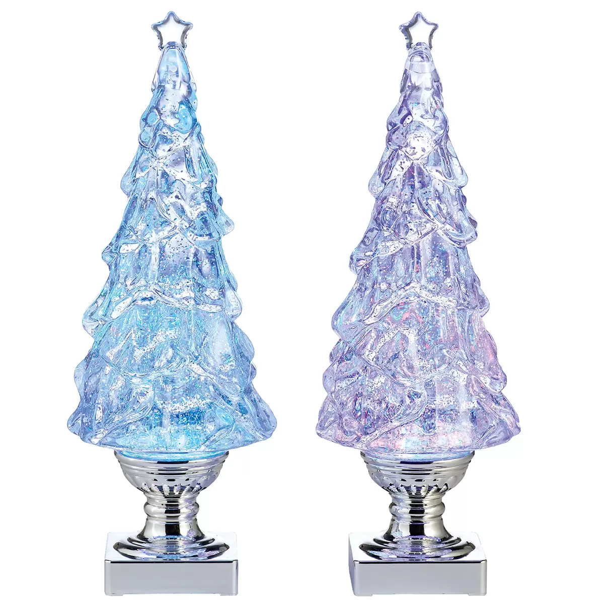 Lighted Glitter Tree Lamps 2 Piece
