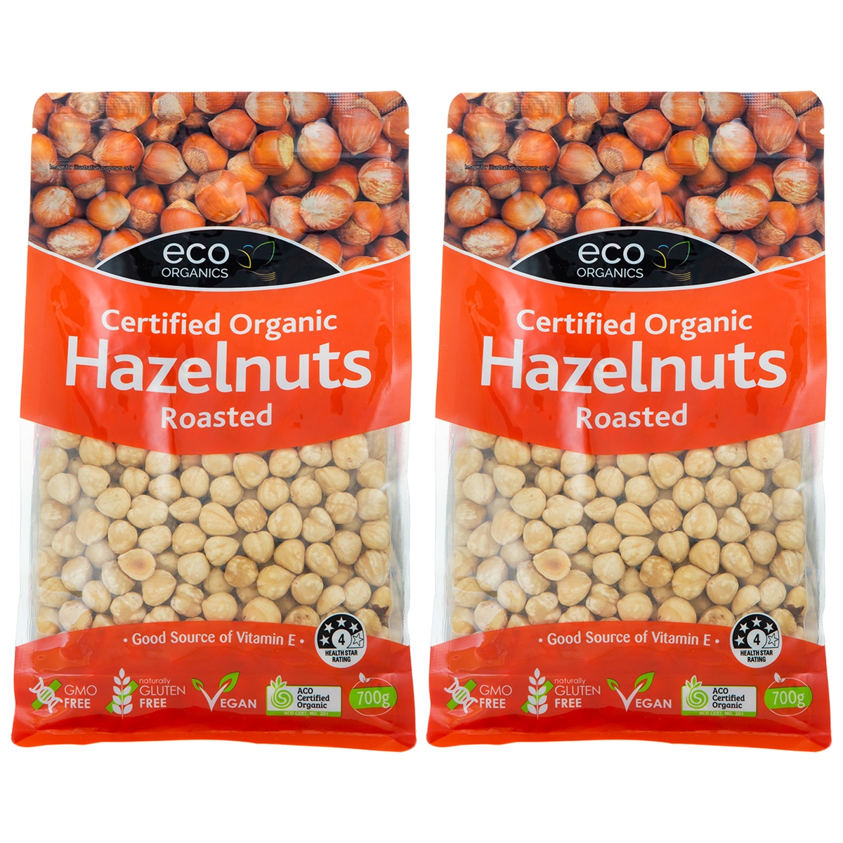 Eco Organic Roasted Hazelnuts 700g