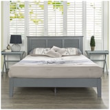 Wooden Grey Panel Bed Frame King (Zinus)