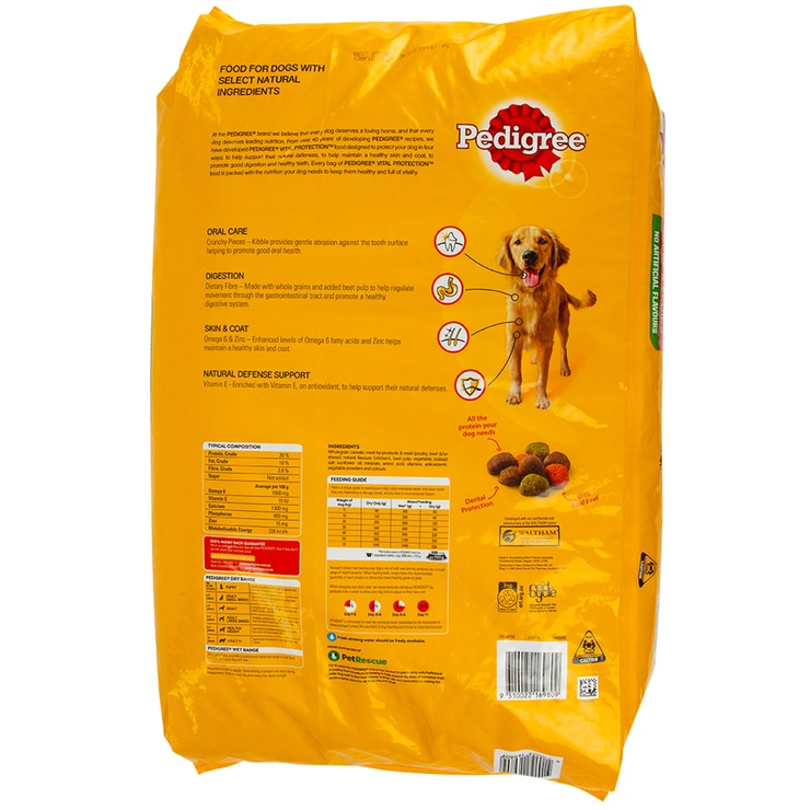 Pedigree Vital Protection 17 Years Adult Dog Food With Beef & Vegetables 20kg Costco Australia