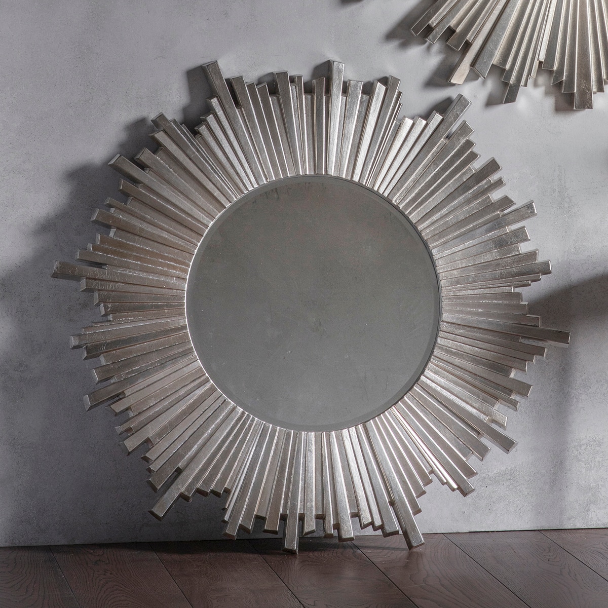 Hudson Living Herzfeld Round Mirror Silver 1000 x 1000mm