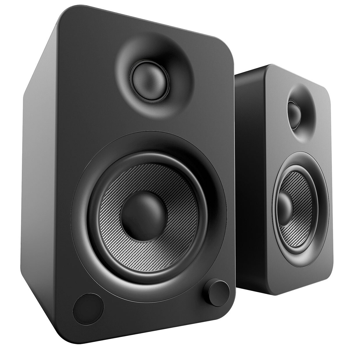 Kanto YU4 140W Powered Bookshelf Speakers With Bluetooth And Phono Preamp Matte Black KO-YU4MB-I