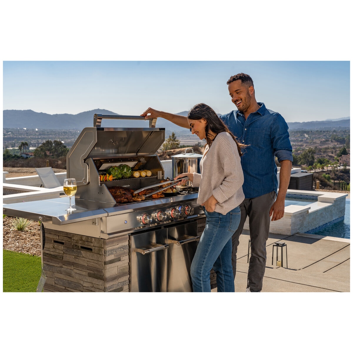 Kirkland Signature Mini Island 7 Burner Gas Grill