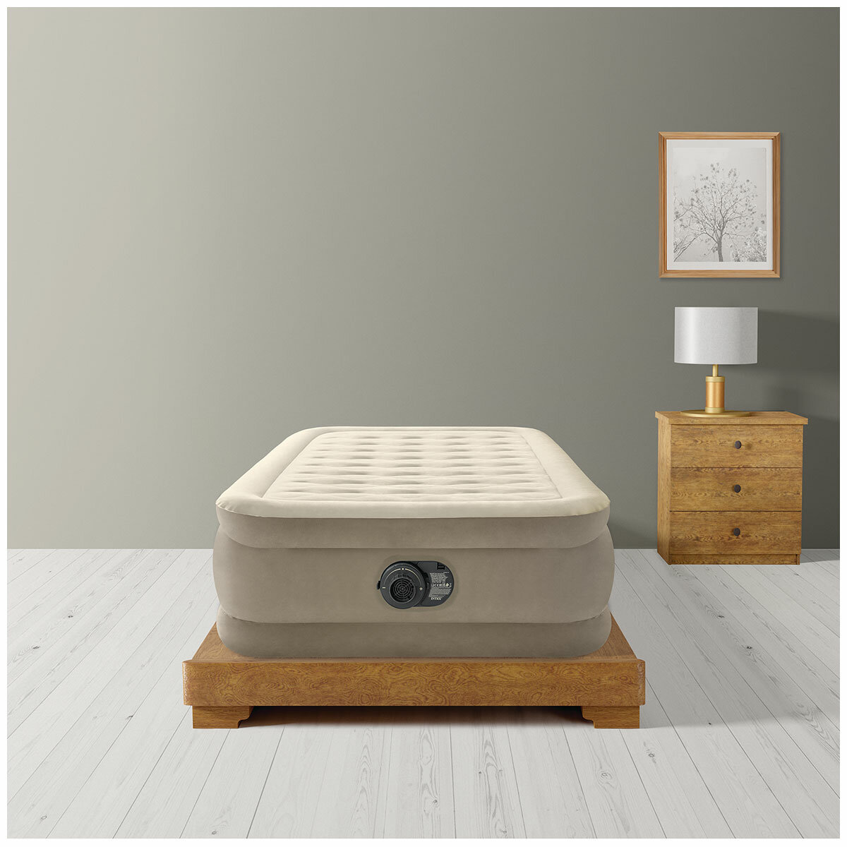 Intex Twin Ultra Plush Airbed With Fiber-Tech Rp