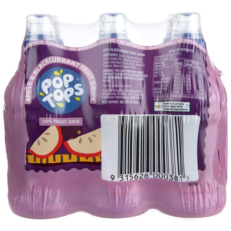 PopTops Blackcurrent 24x250ml PopTops Blackcurrent 24x250ml