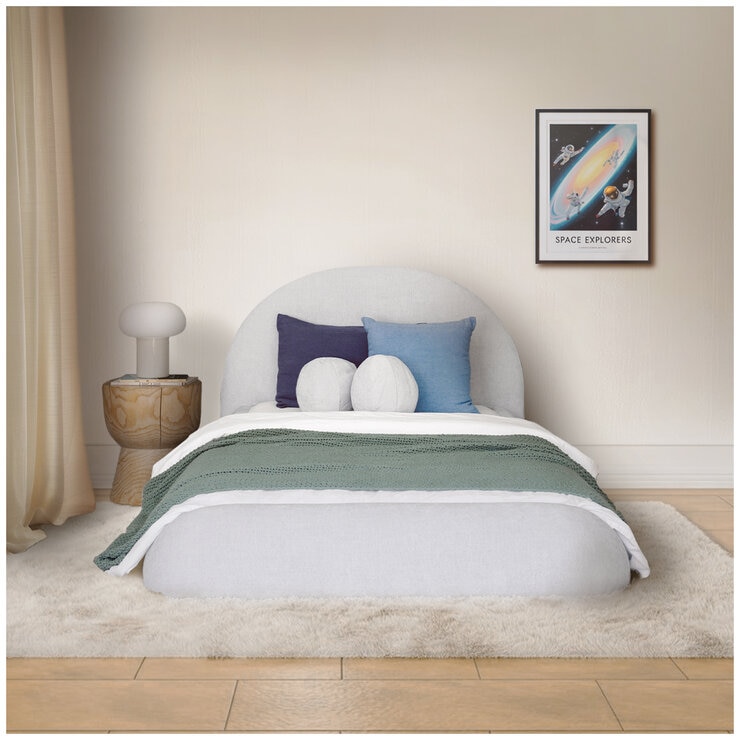 Aesthetik Kids Upholstered King Single Bed Grey