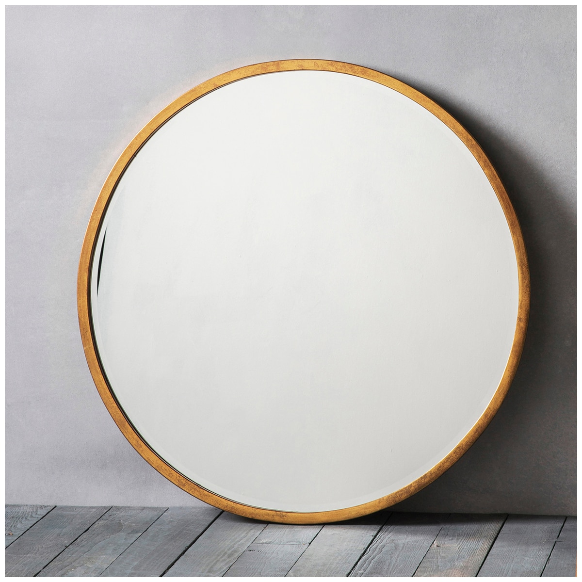 Hudson Living Higgins Round Gold Mirror 800 x 800mm
