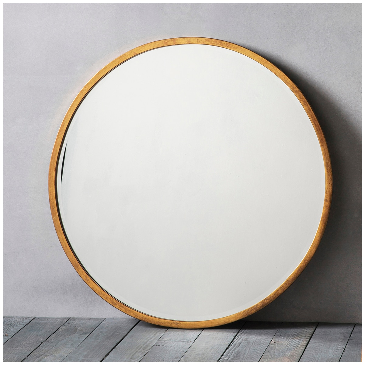 Hudson Living Higgins Round Gold Mirror 800 x 800mm