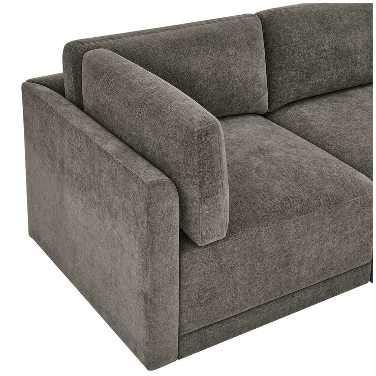 Thomasville 6PC Fabric Modular Sectional with Ottoman Grey