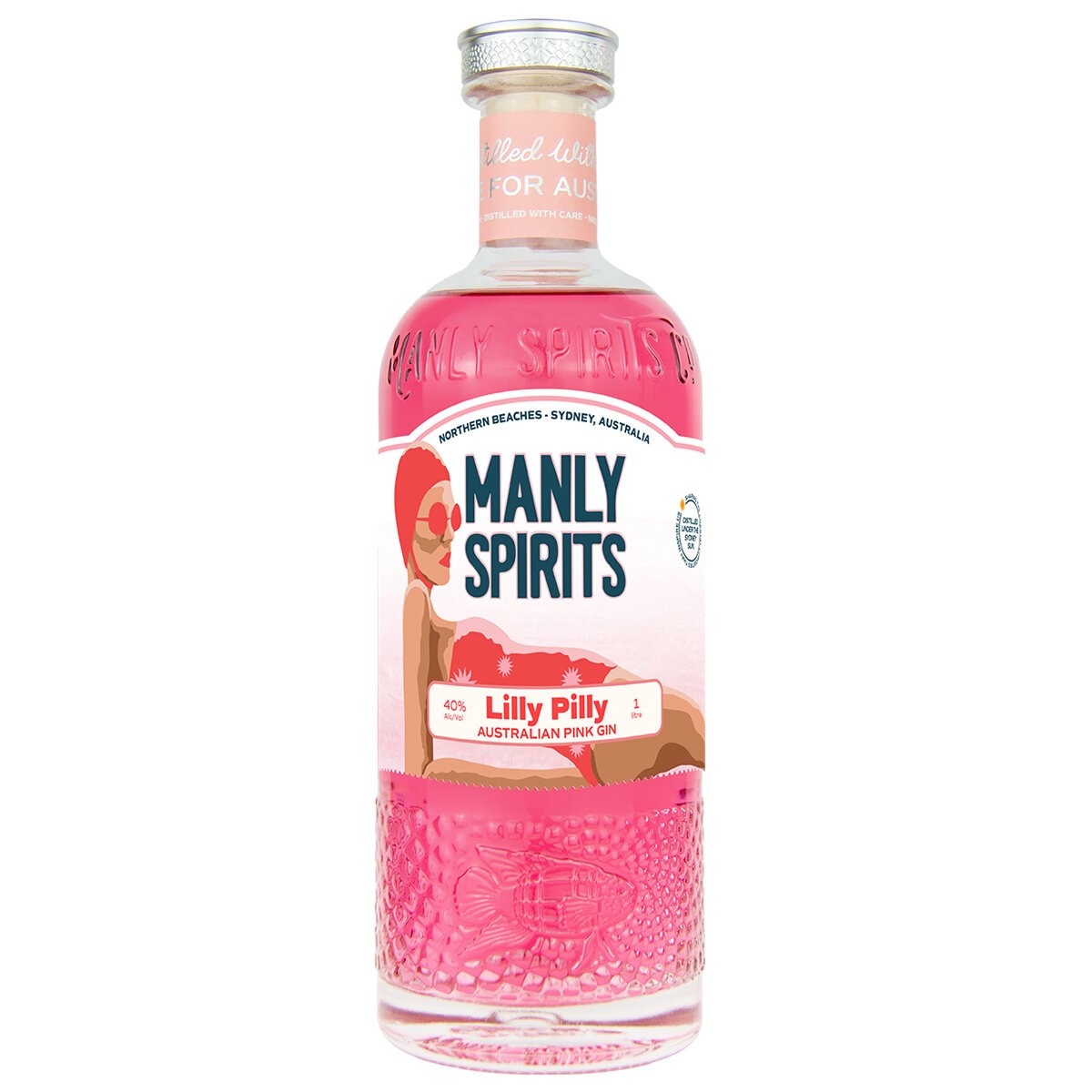 Manly Spirits Lilly Pilly Pink Gin 1L