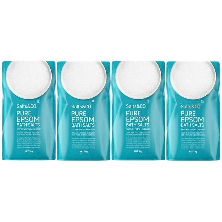 Salts & Co Pure Epsom Bath Salt 4 x 3 kg