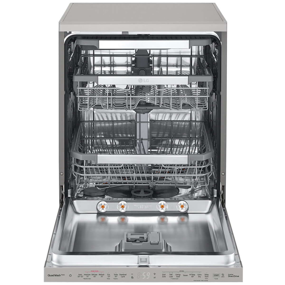 LG 15 Place QuadWash Dishwasher Freestanding Platinum Steel XD3A25PS