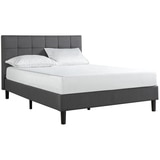 Blackstone Square Platform Bed Grey Queen (Zinus)