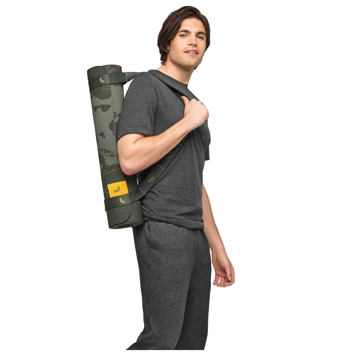 Lolë Yoga Mat With 2 In 1 Strap Olive Green