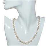 14KT Yellow Gold White Pearl Gold Ball Necklace