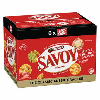 Arnott's Savoy Crackers 6 x 225g