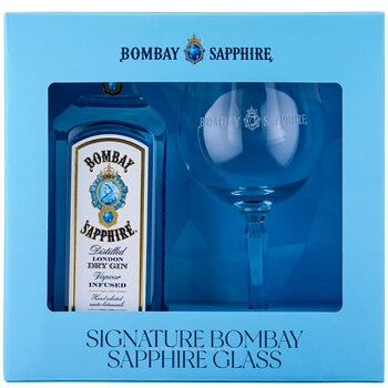 Bombay Sapphire London Dry Gin Goblet Gift Pack 700ml