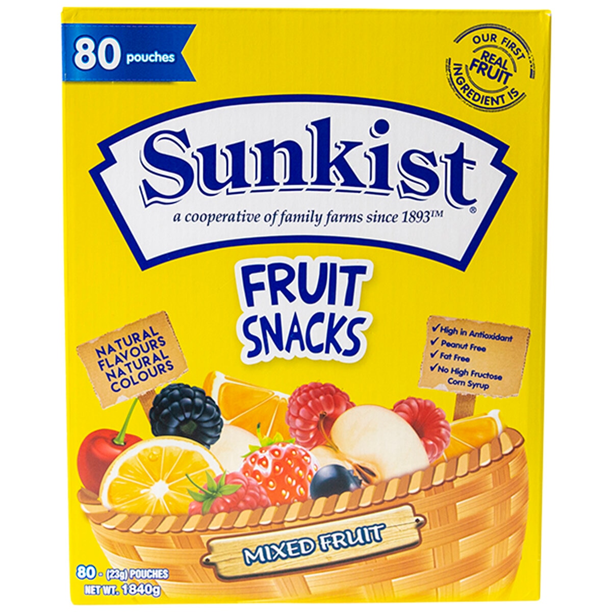 Sunkist Fruit Snacks 80 Pack