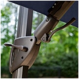 Atleisure Solar Led Cantilever Umbrella 10FT with Base Indigo