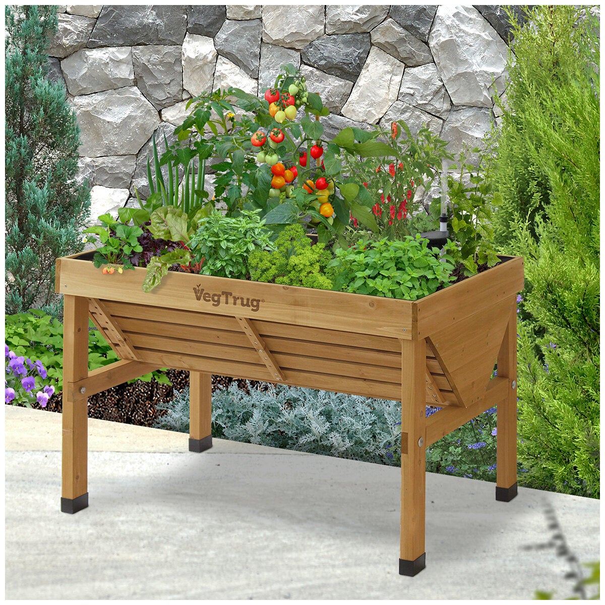 VegTrug 1.2m Classic Home Farm Kit - Natural with Greenhouse Frame & Cover VegTrug 1.2m Classic Home Farm Kit - Natural with Greenhouse Frame & Cover
