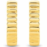 18KT Yellow Gold Ribbed Hoop Earrings 18KT Yellow Gold Ribbed Hoop Earrings