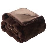 Frye Luxe Faux Fur Throw 152 x 178cm Chocolate