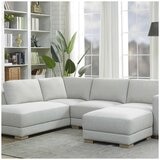 Synergy Home Furnishings Fabric Sectional With Ottoman