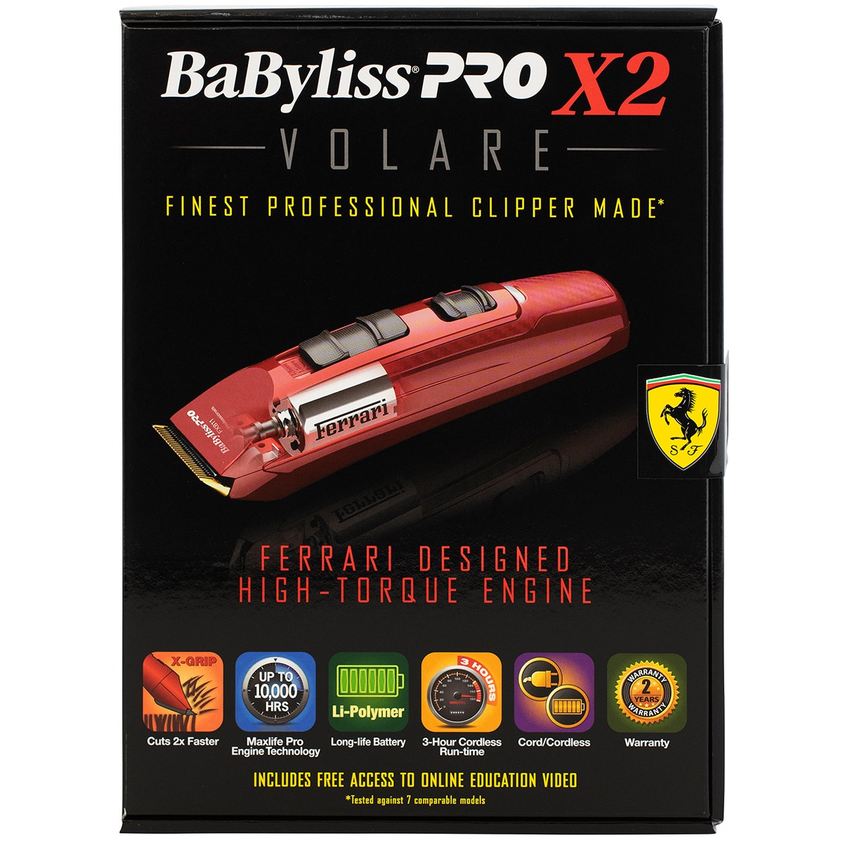BabylissPro Volare X2 Ferrari Codeless Hair Clipper Red Costco Australia