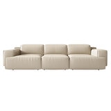 Valencia Valentina Leather Reclining Lounge 3 Seater Beige Color