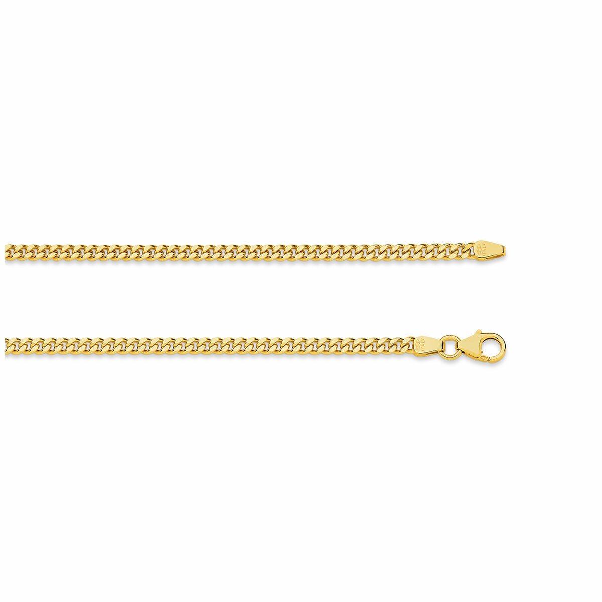 18KT Yellow Gold Diamond Cut Curb Chain 13g