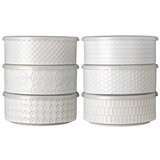 Signature Housewares Microwavable Bowls 6 Piece Set White Signature Housewares Microwavable Bowls 6 Piece Set White