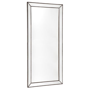 CAFE LIGHTING & LIVING Zeta Floor Mirror, Antique Silver