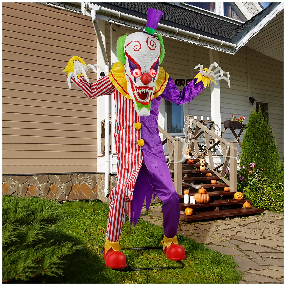 270cm Oversized Animated Clown Halloween Decoration