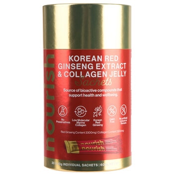 Nourish Korean Red Ginseng Extract and Collagen Jelly Sachets 30 x 20g