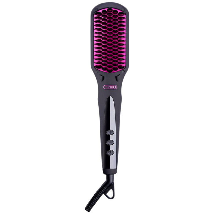 Tymo Ionic Hair Straightener Brush Black and Purple HC101