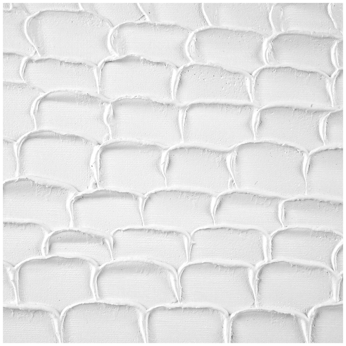 Cafe Lighting and Living White Ripples Canvas Painting, White/