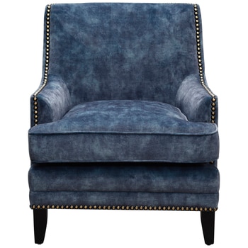 Moran Carter Fabric Chair with Studs - Lovely Atlantic