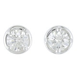 18KT White Gold 0.45ctw Round Diamond Stud Earrings