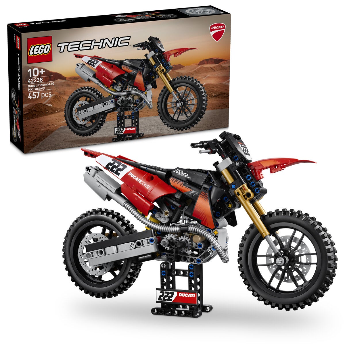 LEGO Technic Ducati Desmo450 MX Factory Motorcycle 42238