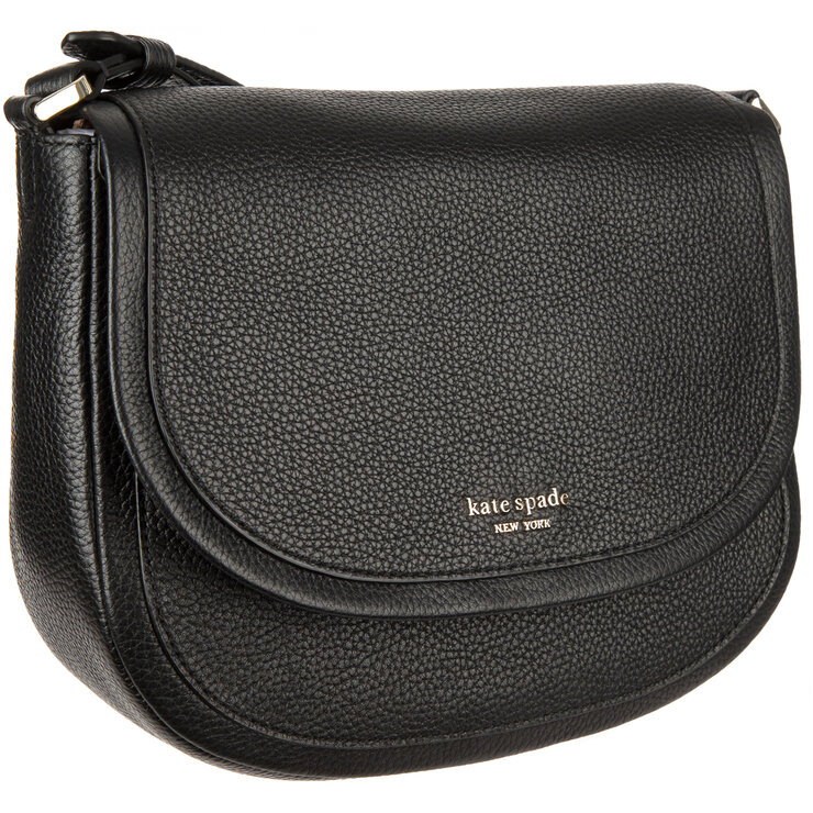 Kate Spade Roulette Large Saddle Bag Black