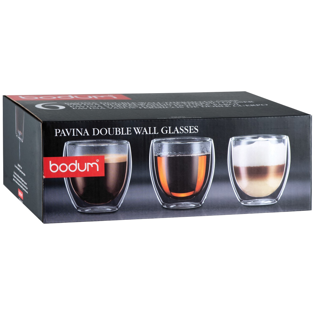 Set of 6 80ml Double Walled Coffee Glasses 