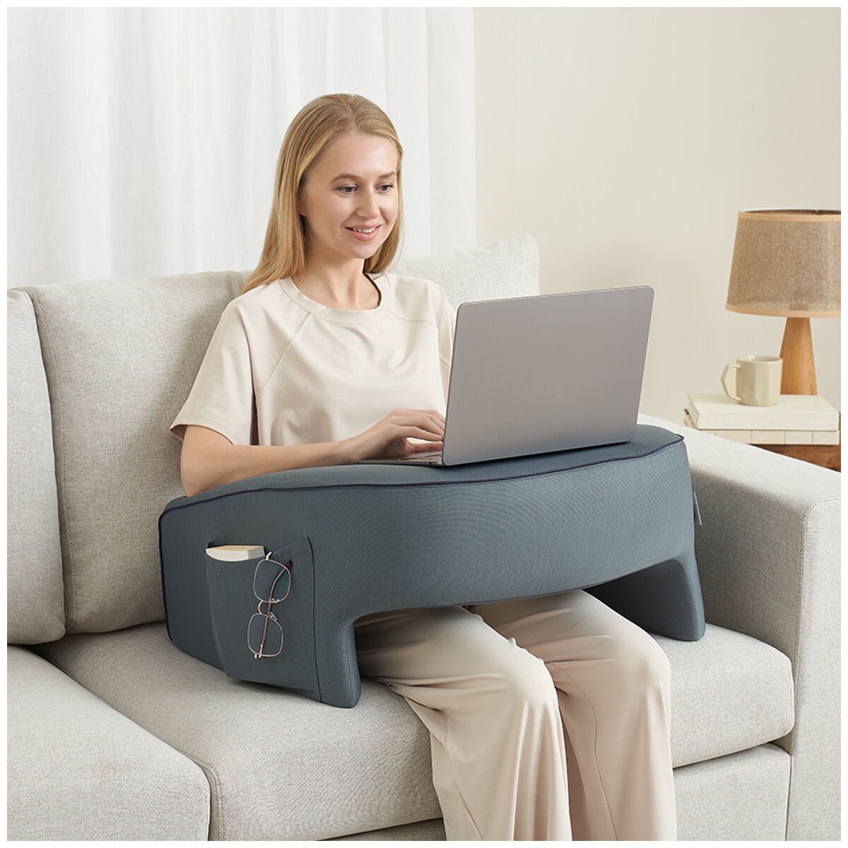 Lap Desk with Removable Knit Cover