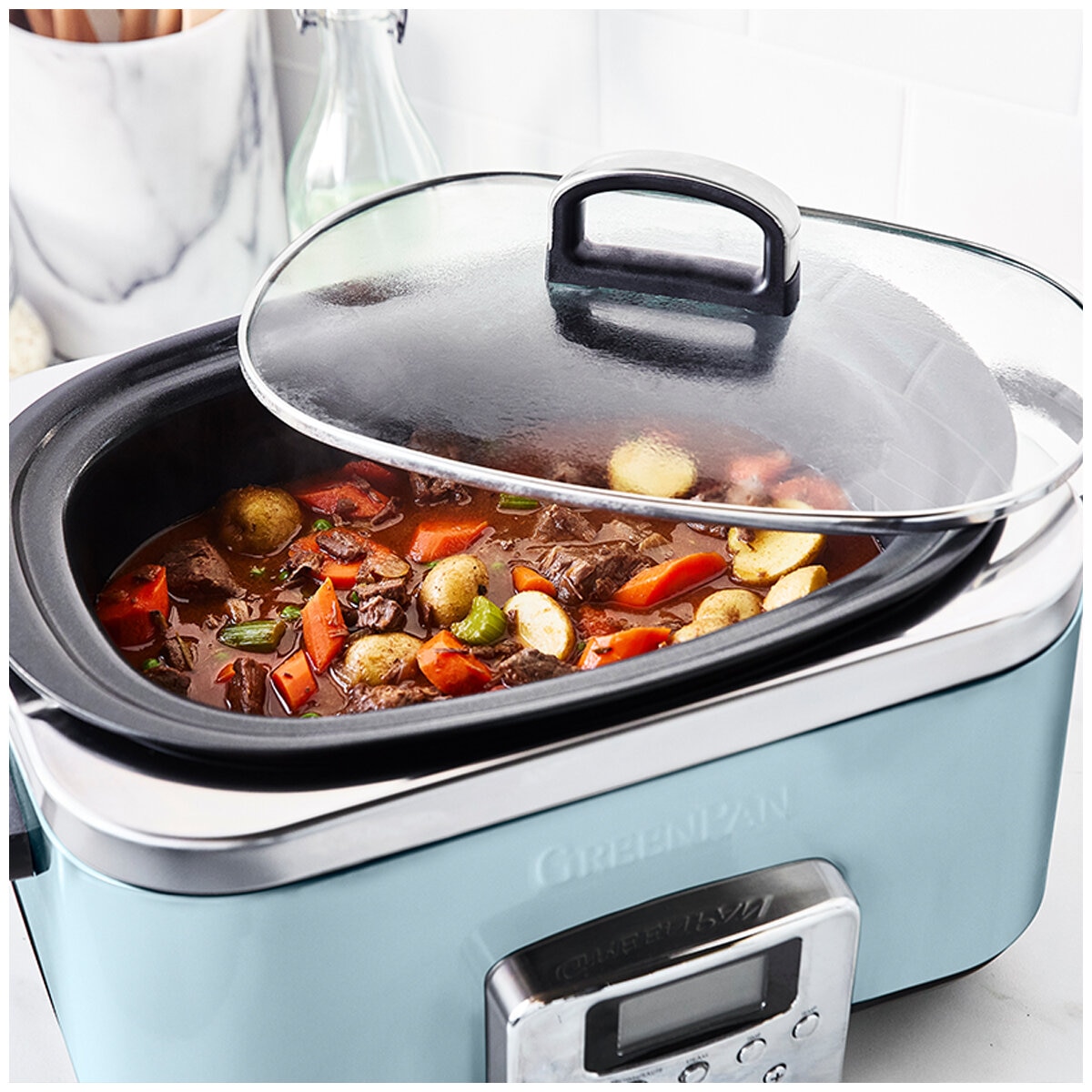 GreenPan 6L Slow Cooker CC005725-003 Blue Haze