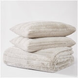Frye Carved Comforter Set 3 Piece King Biscuit